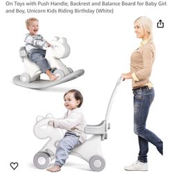 Baby Infant Child 4 in 1 rocking horse balance bike. 