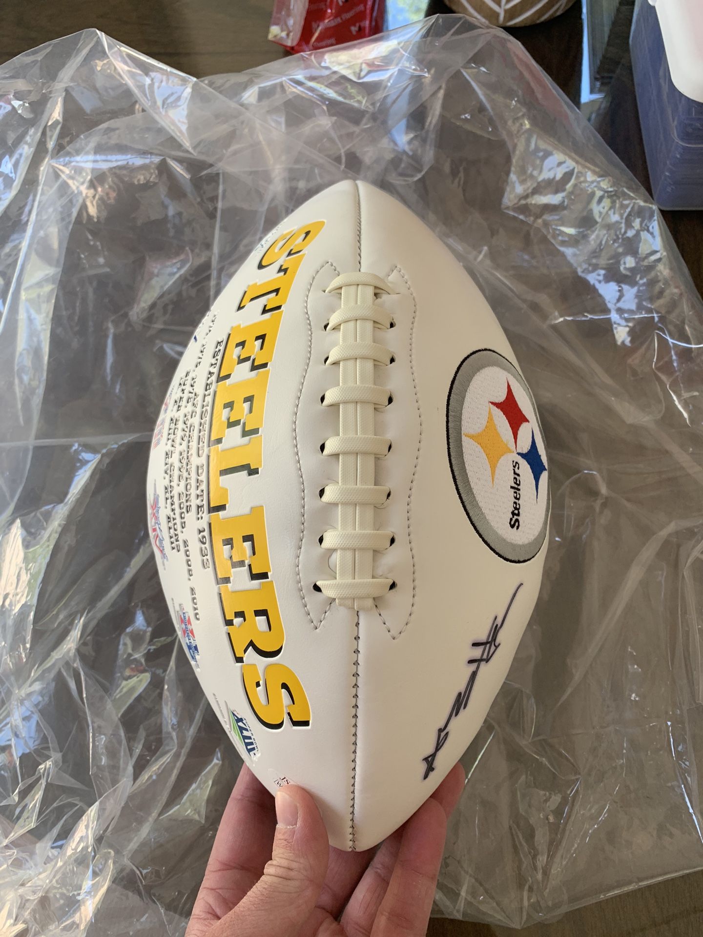 Signed Antonio Brown Steelers Football