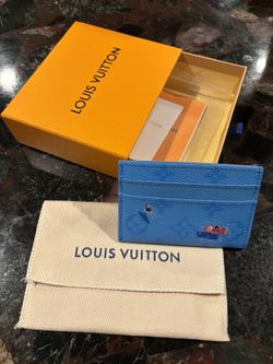 LV Pool Blue Lagoon Double Card Case Wallet