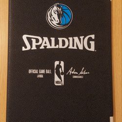 🏀 Dallas Mavericks Spalding Official Game Ball NBA Portfolio Folder David Stern NBA Basketball 🏀 
