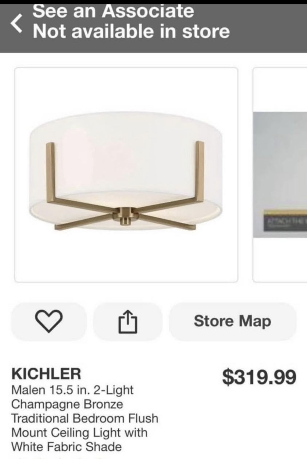 Malen 15.5 in. 2-Light Champagne Bronze Traditional Bedroom Flush Mount Ceiling Light with White Fab
