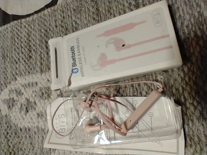 Pink Bluetooth Wireless Earbuds