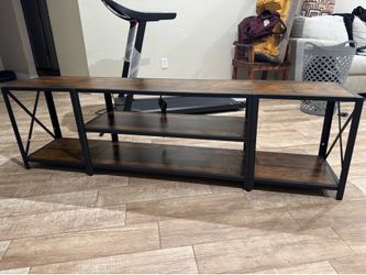 TV Stand for TVs up to 65 Inches, 3-Tier Entertainment Center, Industrial TV Console