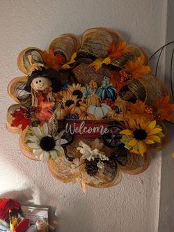 Fall Harvest Welcome Wreath