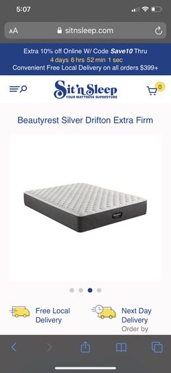Beautyrest silver drifton extra firm mattress California king for Sale in Artesia CA OfferUp