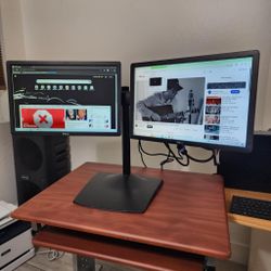 Dual Dell P1913b LED LCD Monitor- 19"  VGA and display port.  Nothing wrong