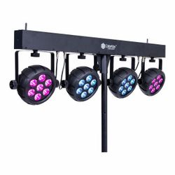 ColorKey CKU-3080 PartyBar Mobile 500 EL Four 7x10W LED Battery-Powered Par Light Bar