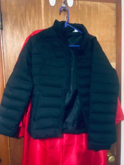 Black Puffer Zip-Up Jacket