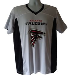 Atlanta Falcons men's black/white short sleeve v-neck reversible jersey size M 
