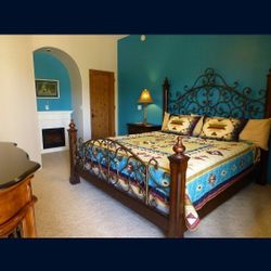 Collezione Europa king bedroom set, bed frame, dresser with mirror, 1 nightstand


