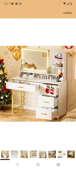 Brand New In Box Modern Xl Vanity With Charger Station!!!