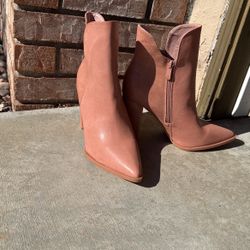 Salmon Color High Heel Boots 