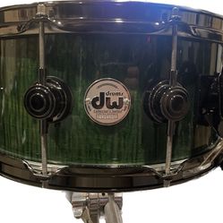 DW Collectors Series Exotic Snare Drum/ 14 X 6.5 /Emerald Green