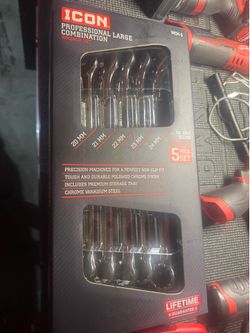 Icon Professional Metric Large Combination Wrench Set