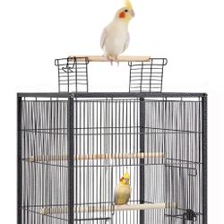Open Play Play Top Parrot Bird Cage With Wheels 