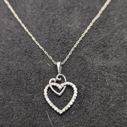 Diamond Heart Necklace 