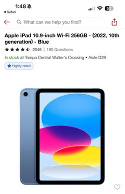 Brand New iPad Air 5th Gen 256 Gb In Blue