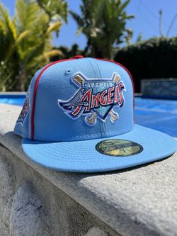 Angels Hat Powder Blue Pipe 59Fifty Size 7 1/8