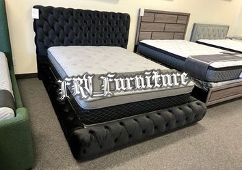 NEW QUEEN BED FRAME WITH MATTRESS
