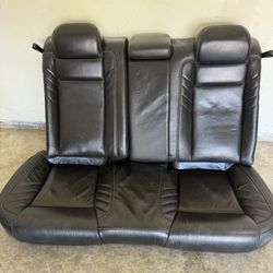 Black leather Hellcat Charger Rear Seats