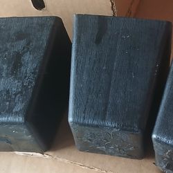 Four Good Condition Plastic Screw In 4 And 1/2 Inch Tall Furniture Legs 10 Firm