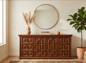 VINTAGE BRUTALIST 9-DRAWER DRESSER 🔥QUALITY FOR LESS! 🔥
