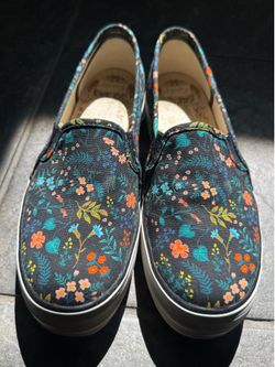 Keds x Rifle Paper Co. Triple Decker Wildwood floral canvas, size 5.5