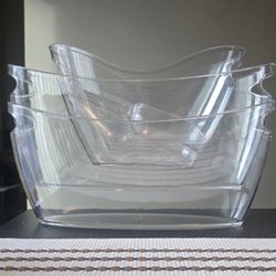 3 Acrylic Ice Buckets 