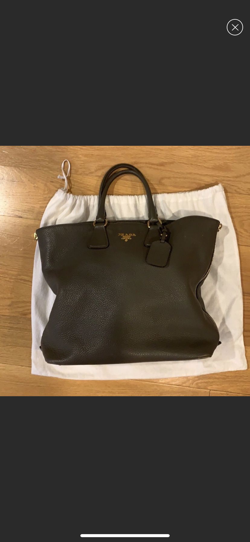 Prada Large Tote Leather  From Italy (Literally)