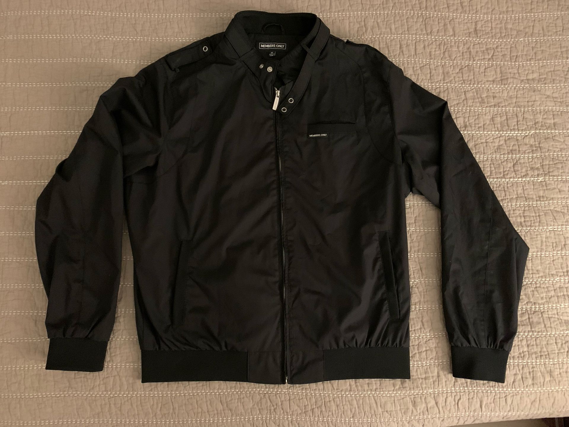Members Only Racer Jacket Black Mens XL Style #MM070111