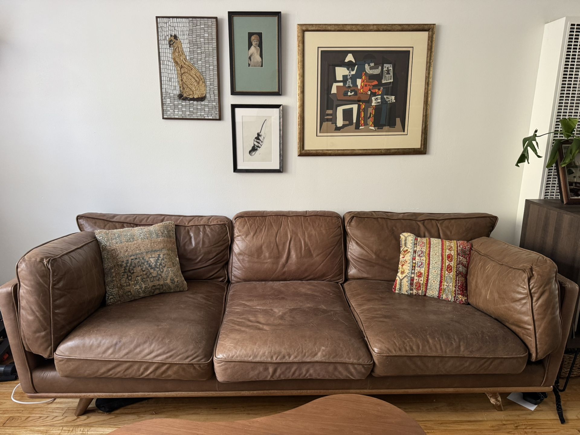 Article Brown Leather Couch