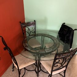 Glass Table & 4 chairs