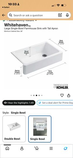 Farmhouse sink