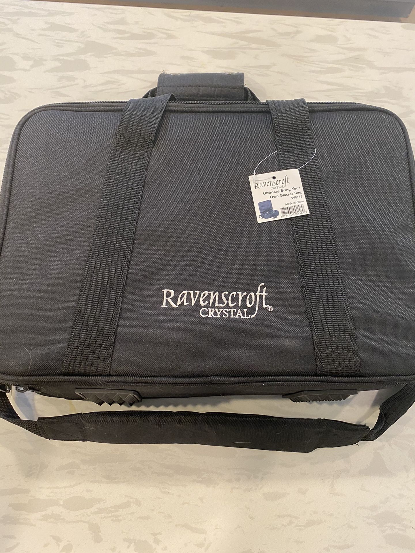Ravenscroft Crystal Bring Your Own Glasses Bag Black Fits 4 Glasses 10”