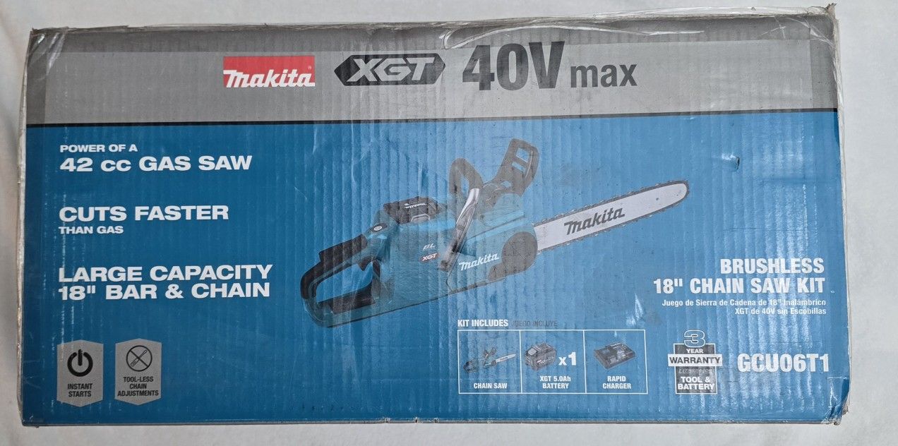 (Makita)Brushless Cordless Battery Chainsaw Kit (5.0Ah)