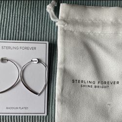 Sterling Forever Silver Hoop Earrings