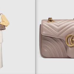 STUNNING Gucci Marmont Medium Leather Matelasse Beige Shoulder Bag $2980+tax!!!