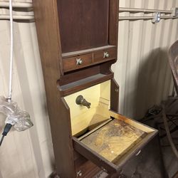 Antique 1800s tall sailing ship cabinet wash stand.