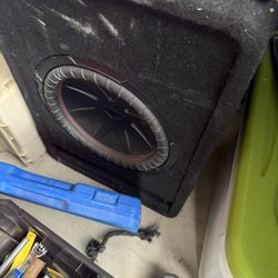 12 Inch Woofer And Custom Box Kicker Bought This Brand New From Best Buy Wrecked My Car Now Selling Box