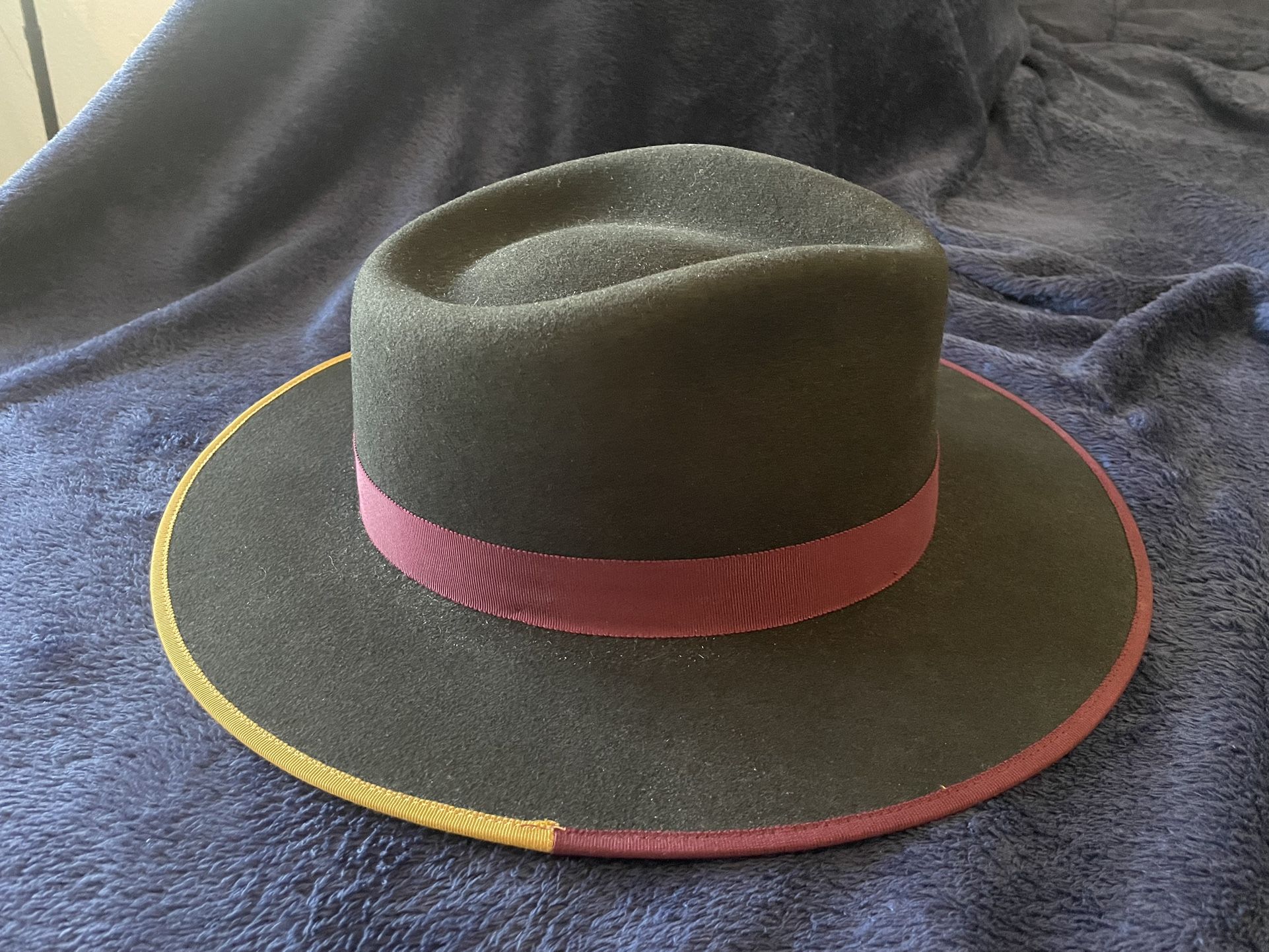 Goorin Bros Black Wool Wide Brim Fedora XXL