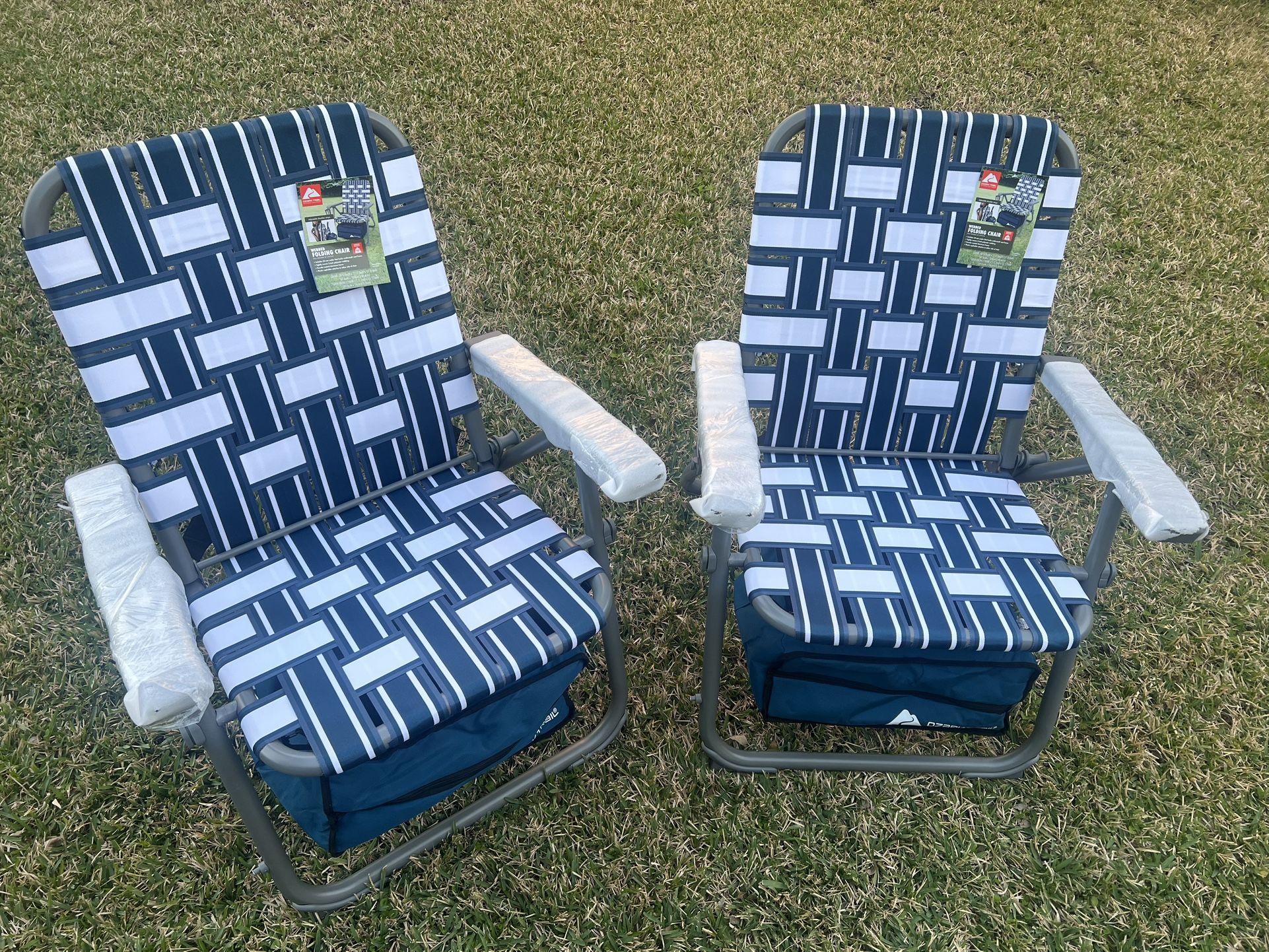 pack) Ozark Trail Folding Web Chair with Cooler