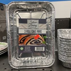 Silver Lining Aluminum Roll Cake Pan Set Of 3