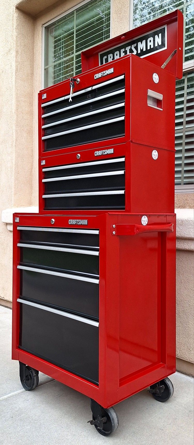 Nice Sears Craftsman 3 Tier Ball Bearing Professional Series Rolling tool Box