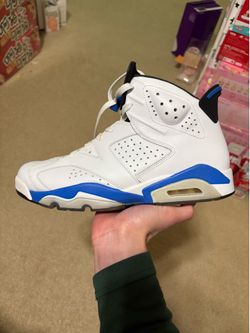 Size 12 - Air Jordan 6 Retro Sports Blue White with box