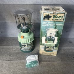 Vintage Bear Country Single Mantle Butane Piezo Lantern 2501 Electric Ignition