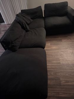 Black modular couch