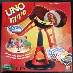 UNO Tippo Card Game 2009 Tipping Scales Family Board Mattel BRAND NEW SEALED