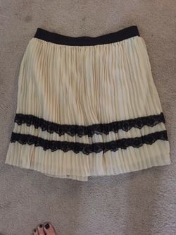 Small cute pleated and lace skirt