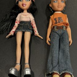 2002 Bratz Boyz Doll - CAMERON & 2001 Bratz Jade Doll. Both include clothing as shown.