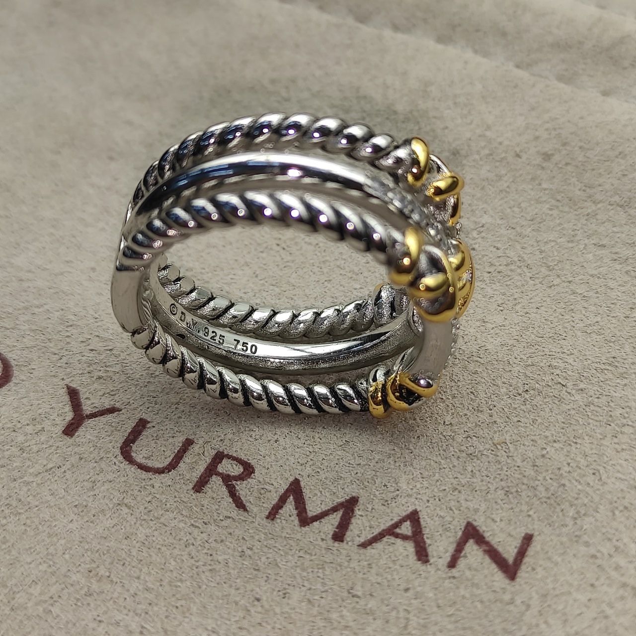David Yurman Petite Helena Wrap Three Row Ring